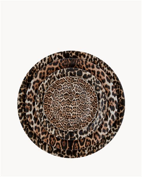 J.L COQUET LEOPARD PRINTED PLATES 